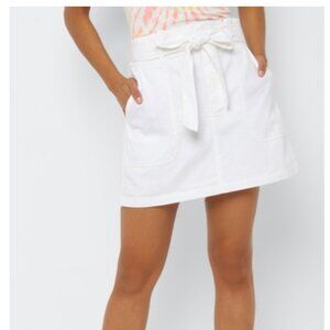 American Eagle High-Waisted Denim Paperbag Mini Skirt